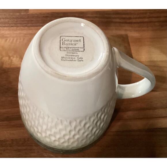 Set Of 4 Mikasa SORRENTO Green Black Ivory Gourmet Basics Mugs - Picture 9 of 9